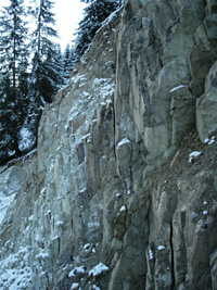 Steinbruchwand